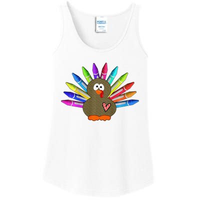 Cute Turkey With Pen Wings Nursery Ladies Essential Tank