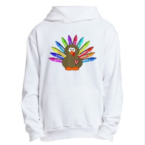 Cute Turkey With Pen Wings Nursery Urban Pullover Hoodie