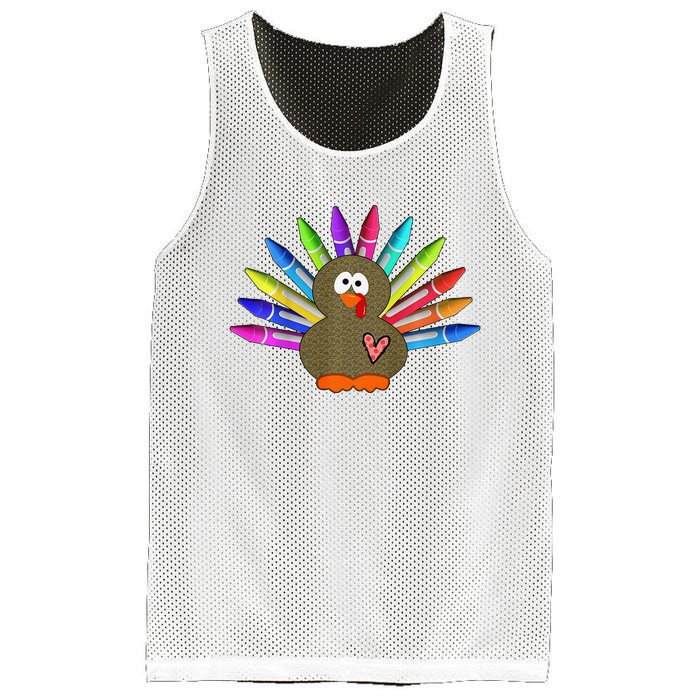 Cute Turkey With Pen Wings Nursery Mesh Reversible Basketball Jersey Tank