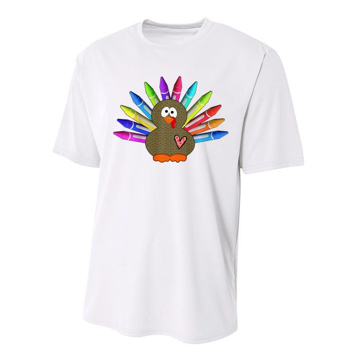 Cute Turkey With Pen Wings Nursery Performance Sprint T-Shirt