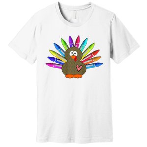 Cute Turkey With Pen Wings Nursery Premium T-Shirt