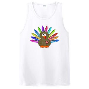 Cute Turkey With Pen Wings Nursery PosiCharge Competitor Tank