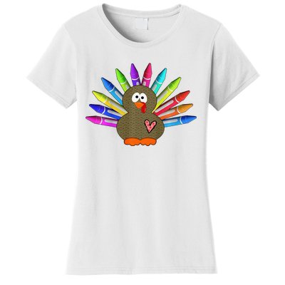 Cute Turkey With Pen Wings Nursery Women's T-Shirt