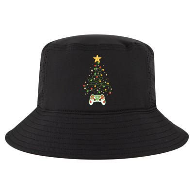 Christmas Tree Winter Theme Video Game Controller Cool Comfort Performance Bucket Hat