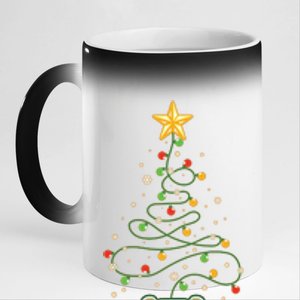 Christmas Tree Winter Theme Video Game Controller 11oz Black Color Changing Mug