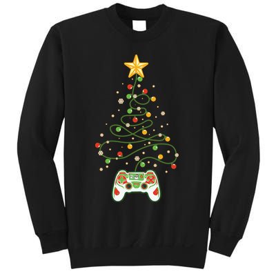Christmas Tree Winter Theme Video Game Controller Sweatshirt