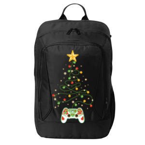 Christmas Tree Winter Theme Video Game Controller City Backpack