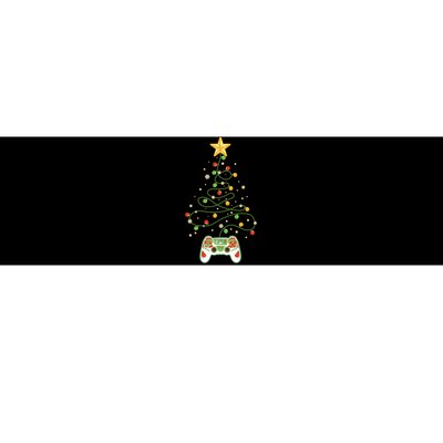 Christmas Tree Winter Theme Video Game Controller Bumper Sticker