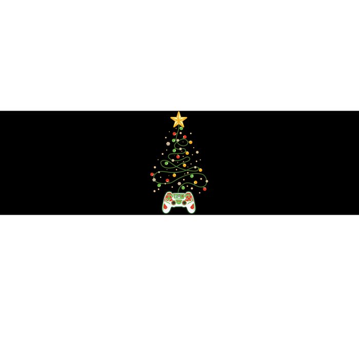 Christmas Tree Winter Theme Video Game Controller Bumper Sticker