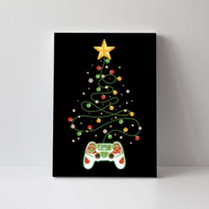 Christmas Tree Winter Theme Video Game Controller Canvas