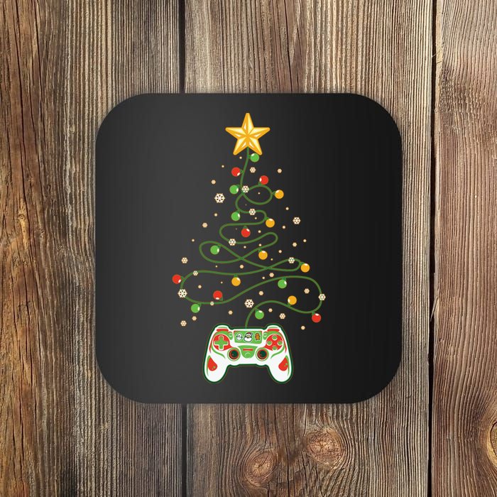 Christmas Tree Winter Theme Video Game Controller Coaster