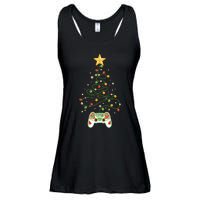 Christmas Tree Winter Theme Video Game Controller Ladies Essential Flowy Tank