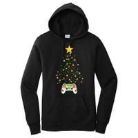 Christmas Tree Winter Theme Video Game Controller Women's Pullover Hoodie