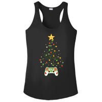 Christmas Tree Winter Theme Video Game Controller Ladies PosiCharge Competitor Racerback Tank