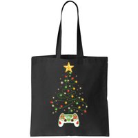 Christmas Tree Winter Theme Video Game Controller Tote Bag