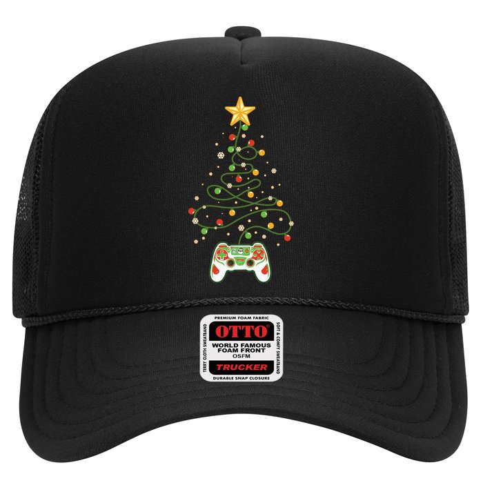 Christmas Tree Winter Theme Video Game Controller Trucker Hat