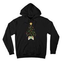 Christmas Tree Winter Theme Video Game Controller Tall Hoodie