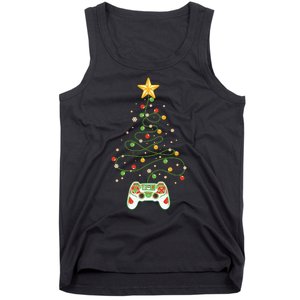 Christmas Tree Winter Theme Video Game Controller Tank Top