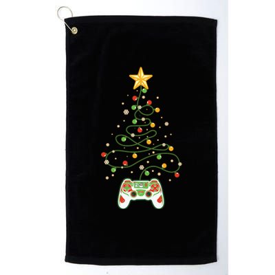 Christmas Tree Winter Theme Video Game Controller Platinum Collection Golf Towel