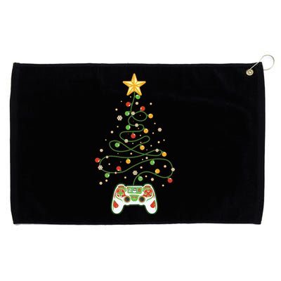 Christmas Tree Winter Theme Video Game Controller Grommeted Golf Towel