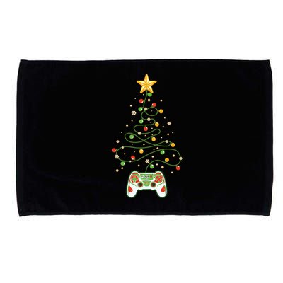 Christmas Tree Winter Theme Video Game Controller Microfiber Hand Towel