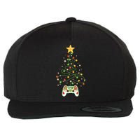 Christmas Tree Winter Theme Video Game Controller Wool Snapback Cap