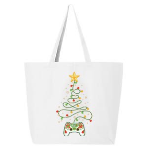 Christmas Tree Winter Theme Video Game Controller 25L Jumbo Tote