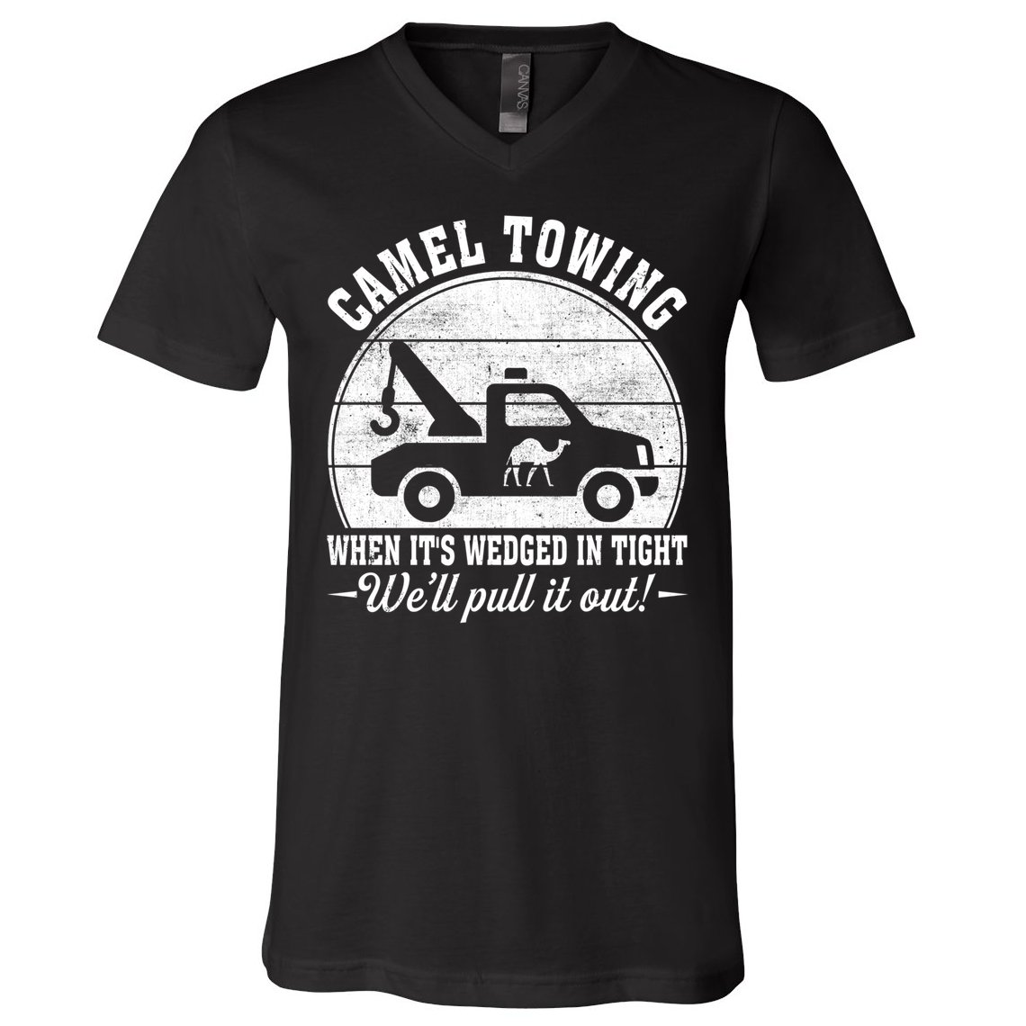 Camel Towing Well Pull It Out Vintage V-Neck T-Shirt