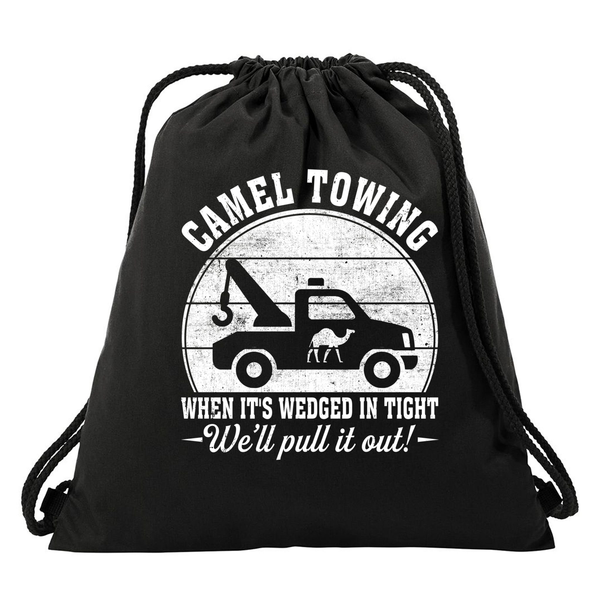 Camel Towing Well Pull It Out Vintage Drawstring Bag
