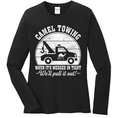 Camel Towing Well Pull It Out Vintage Ladies Long Sleeve Shirt