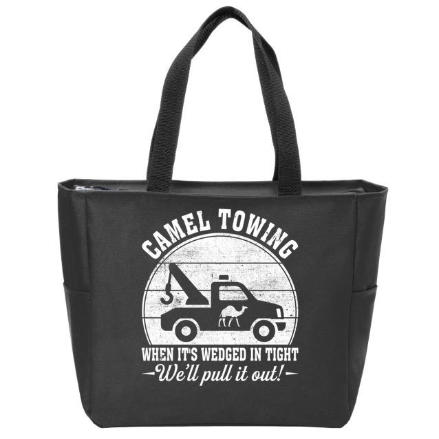 Camel Towing Well Pull It Out Vintage Zip Tote Bag