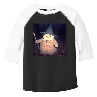 Cheeseball The Wizard Cat Vintage 90s Orange Witch Cat Design Toddler Fine Jersey T-Shirt