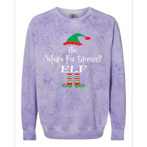 Christmas The WhatS For Dinner Elf Hoody Matching Family Gift Colorblast Crewneck Sweatshirt