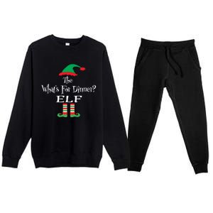 Christmas The WhatS For Dinner Elf Hoody Matching Family Gift Premium Crewneck Sweatsuit Set