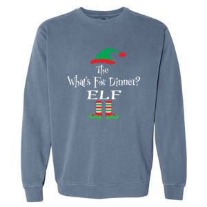 Christmas The WhatS For Dinner Elf Hoody Matching Family Gift Garment-Dyed Sweatshirt