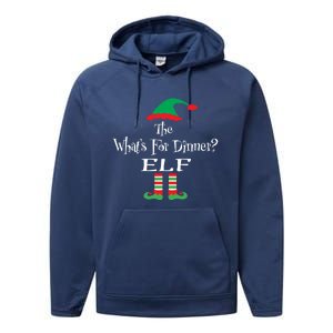 Christmas The WhatS For Dinner Elf Hoody Matching Family Gift Performance Fleece Hoodie