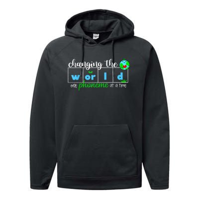 Changing The World One Phoneme At A Time Teacher Performance Fleece Hoodie