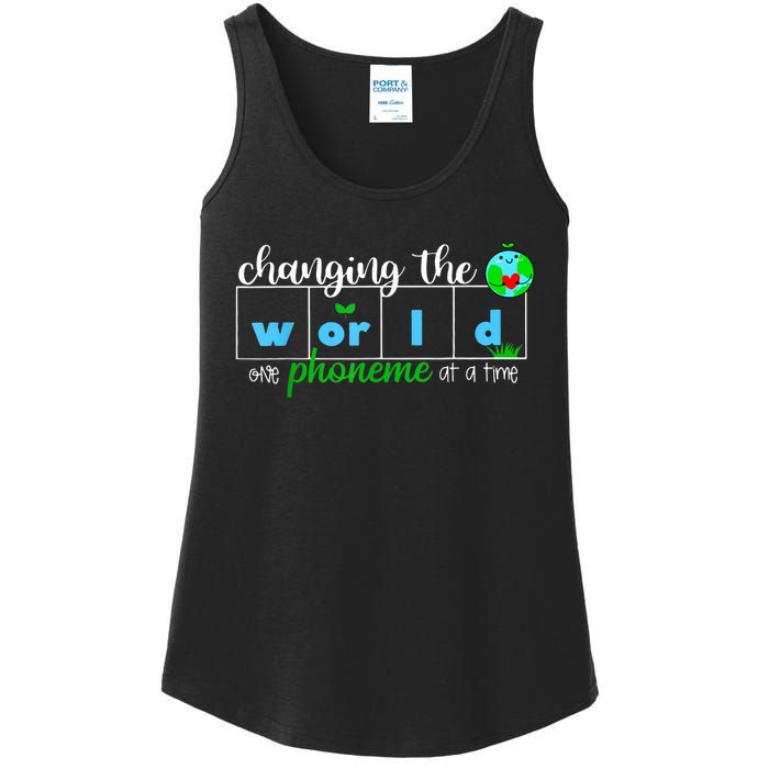 Changing The World One Phoneme At A Time Teacher Ladies Essential Tank