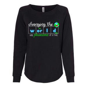 Changing The World One Phoneme At A Time Teacher Womens California Wash Sweatshirt