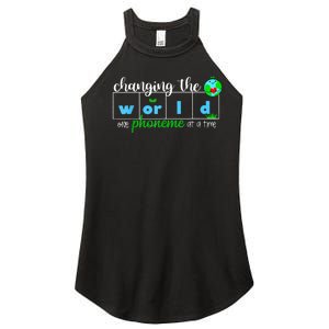 Changing The World One Phoneme At A Time Teacher Women's Perfect Tri Rocker Tank