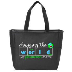 Changing The World One Phoneme At A Time Teacher Zip Tote Bag