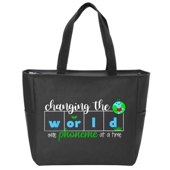 Changing The World One Phoneme At A Time Teacher Zip Tote Bag