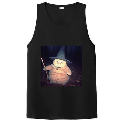 Cheeseball The Wizard Cat Vintage 90s Orange Cat Witch Cat Gift PosiCharge Competitor Tank