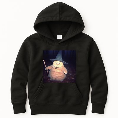 Cheeseball The Wizard Cat Vintage 90s Orange Cat Witch Cat Gift Kids Hoodie