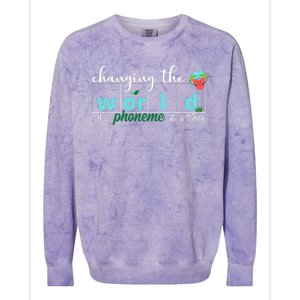 Changing The World One Phoneme At A Time Cute Colorblast Crewneck Sweatshirt