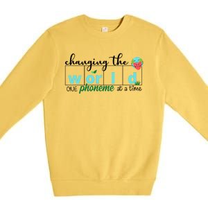 Changing The World One Phoneme At A Time Cute Premium Crewneck Sweatshirt