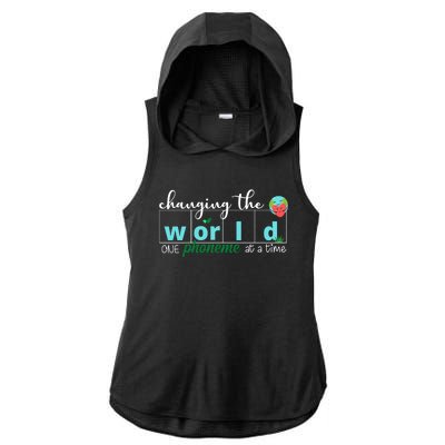 Changing The World One Phoneme At A Time Cute Ladies PosiCharge Tri-Blend Wicking Draft Hoodie Tank