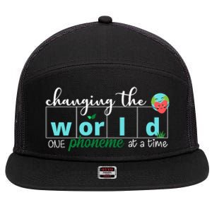 Changing The World One Phoneme At A Time Cute 7 Panel Mesh Trucker Snapback Hat