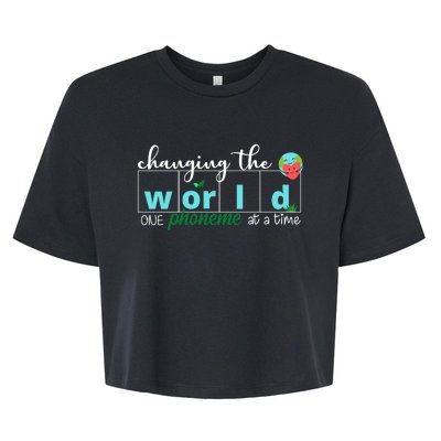 Changing The World One Phoneme At A Time Cute Bella+Canvas Jersey Crop Tee