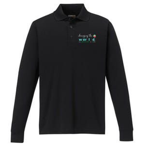 Changing The World One Phoneme At A Time Cute Performance Long Sleeve Polo